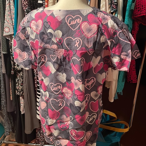 Grey’s Anatomy breast cancer awareness, scrub top size extra large - Picture 2 of 3